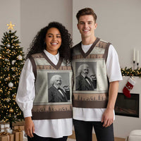Strong Black History Leader V-Neck Knit Sweater Vest Frederick Douglass Empowerment - Wonder Print Shop