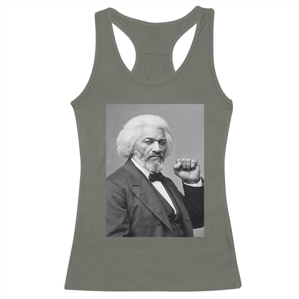 Strong Black History Leader Racerback Tank Top Frederick Douglass Empowerment - Wonder Print Shop