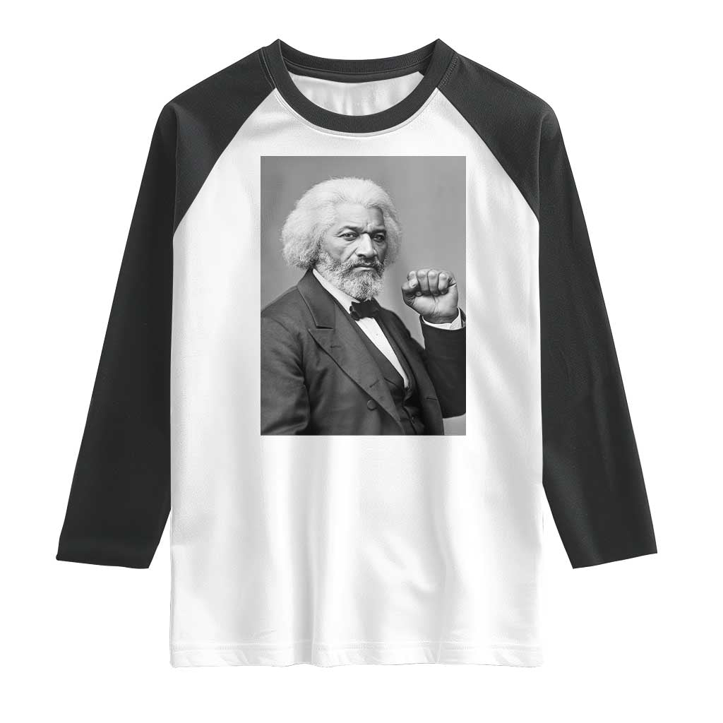 Strong Black History Leader Raglan Shirt Frederick Douglass Empowerment - Wonder Print Shop