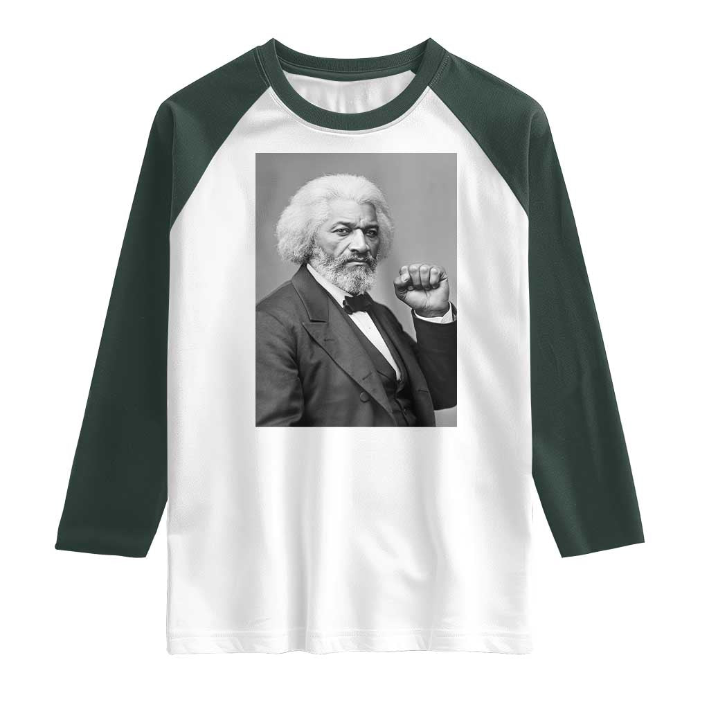 Strong Black History Leader Raglan Shirt Frederick Douglass Empowerment - Wonder Print Shop