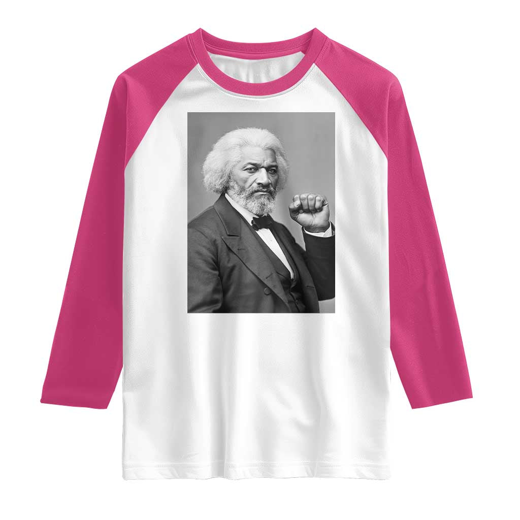 Strong Black History Leader Raglan Shirt Frederick Douglass Empowerment - Wonder Print Shop