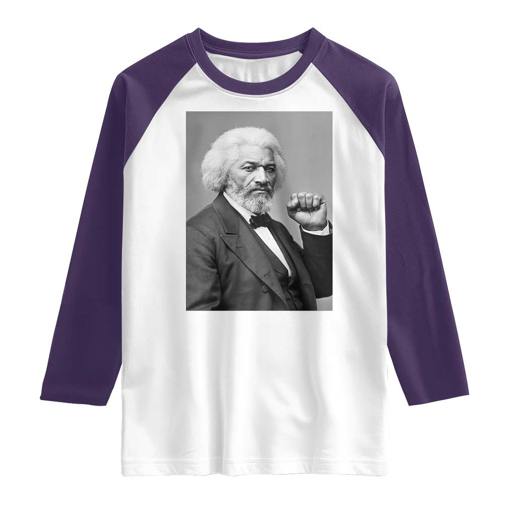 Strong Black History Leader Raglan Shirt Frederick Douglass Empowerment - Wonder Print Shop