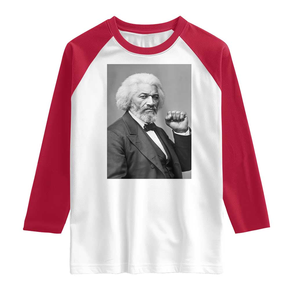 Strong Black History Leader Raglan Shirt Frederick Douglass Empowerment - Wonder Print Shop