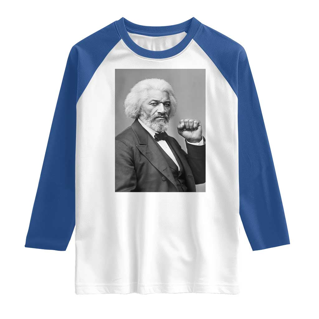 Strong Black History Leader Raglan Shirt Frederick Douglass Empowerment - Wonder Print Shop