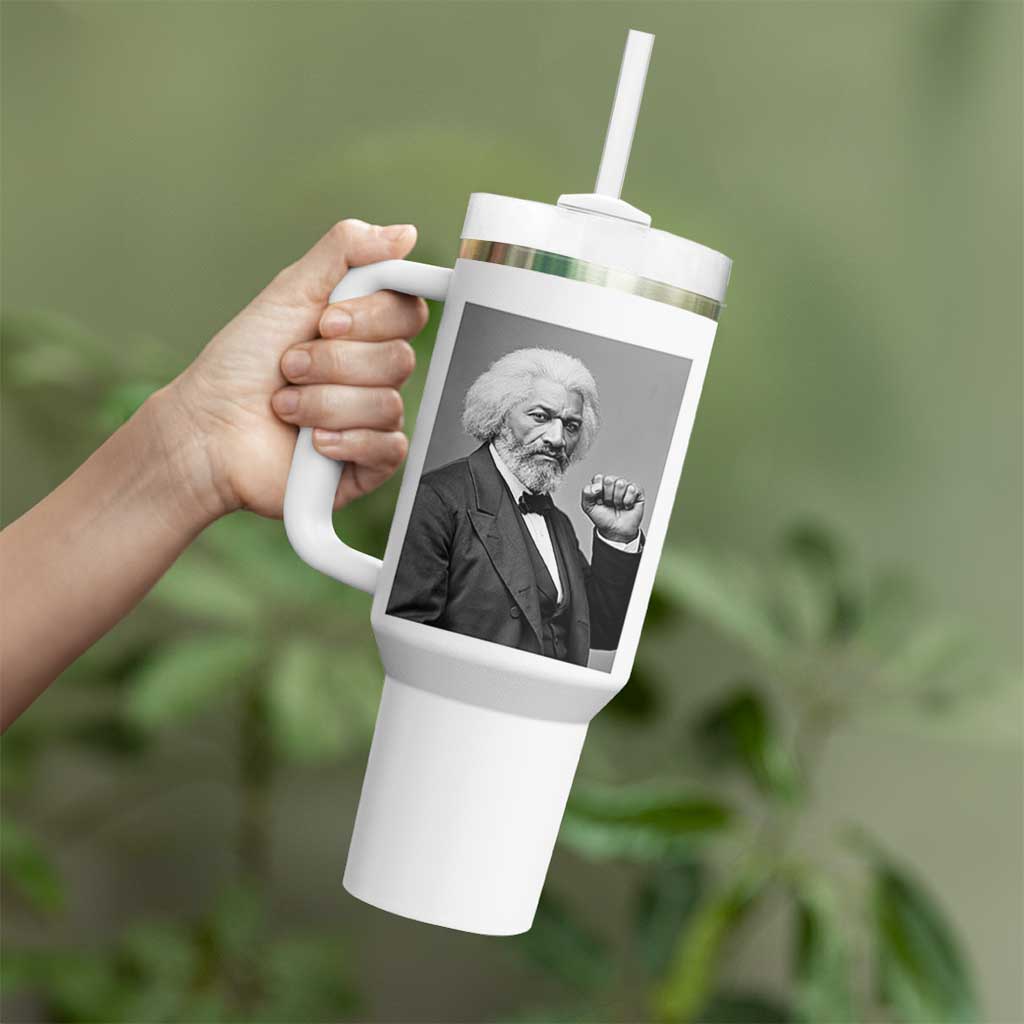 Strong Black History Leader Tumbler With Handle Frederick Douglass Empowerment - Wonder Print Shop