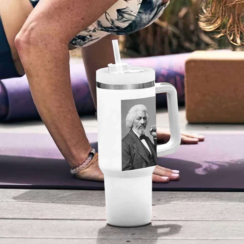 Strong Black History Leader Tumbler With Handle Frederick Douglass Empowerment - Wonder Print Shop
