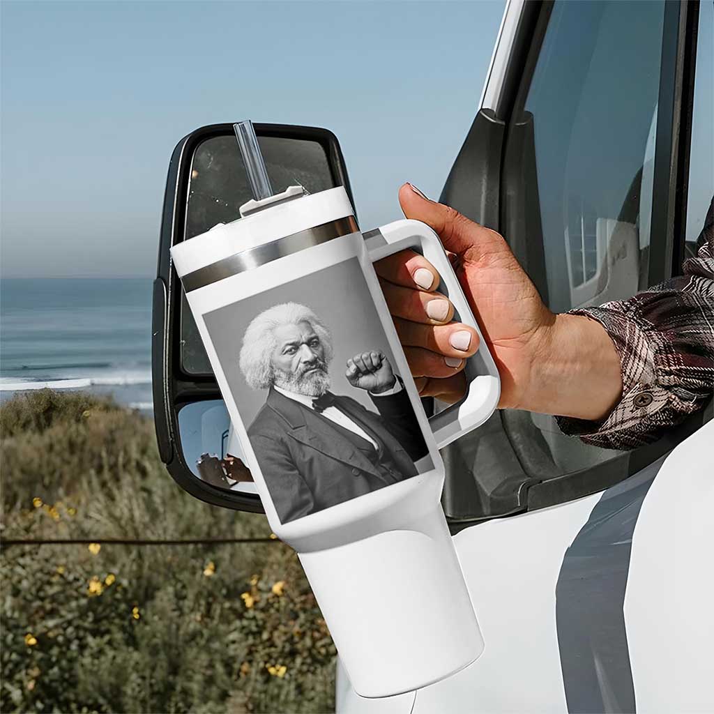 Strong Black History Leader Tumbler With Handle Frederick Douglass Empowerment - Wonder Print Shop