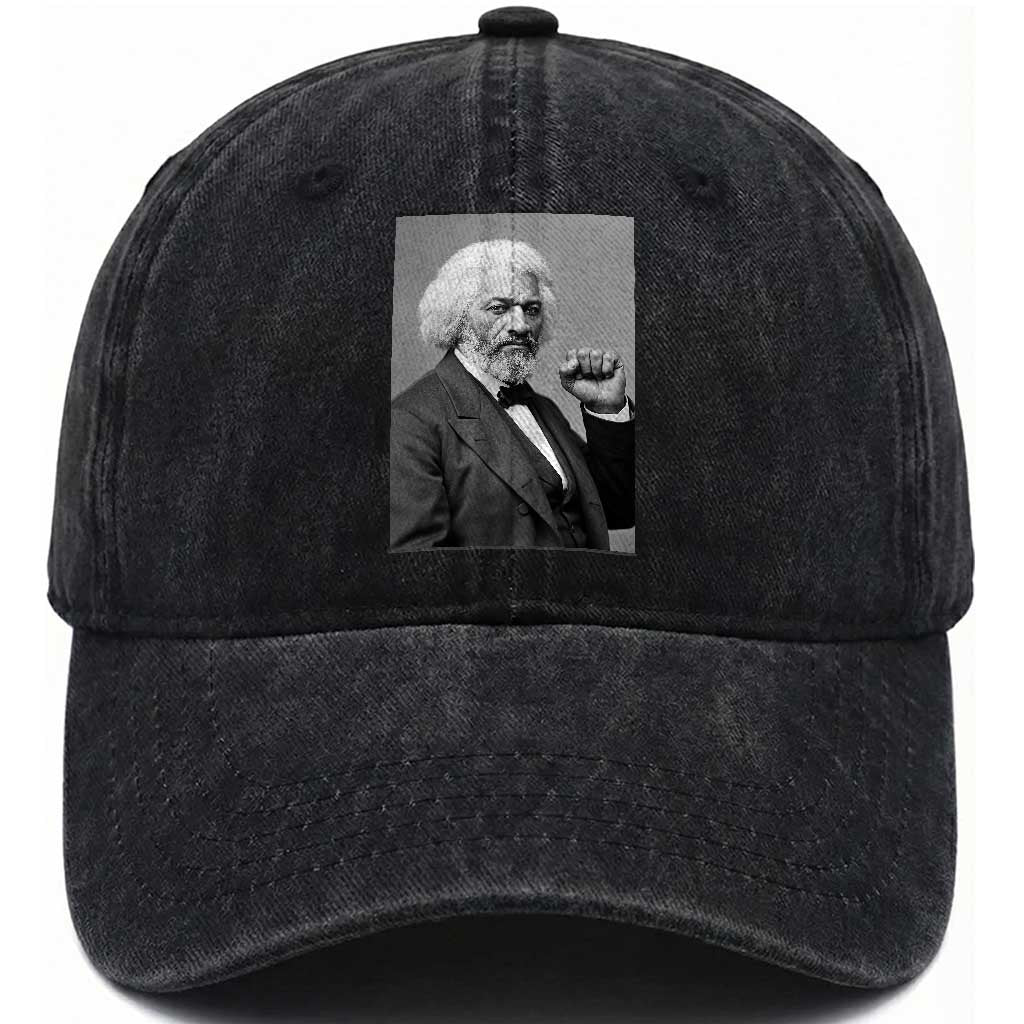 Strong Black History Leader Washed Cotton Baseball Cap Frederick Douglass Empowerment