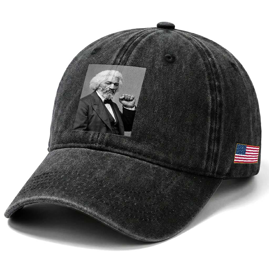 Strong Black History Leader Washed Cotton Baseball Cap Frederick Douglass Empowerment