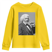 Strong Black History Leader Youth Sweatshirt Frederick Douglass Empowerment - Wonder Print Shop