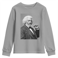 Strong Black History Leader Youth Sweatshirt Frederick Douglass Empowerment - Wonder Print Shop