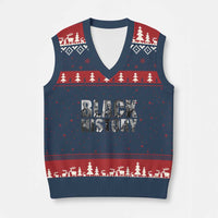 African American Leaders V-Neck Knit Sweater Vest Black History Month Legends - Wonder Print Shop