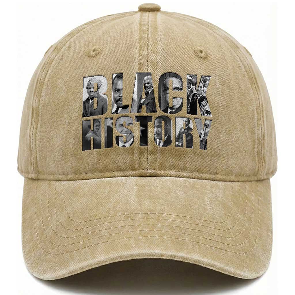 African American Leaders Washed Cotton Baseball Cap Black History Month Legends
