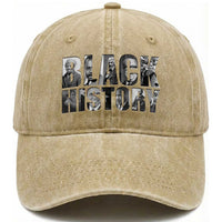 African American Leaders Washed Cotton Baseball Cap Black History Month Legends