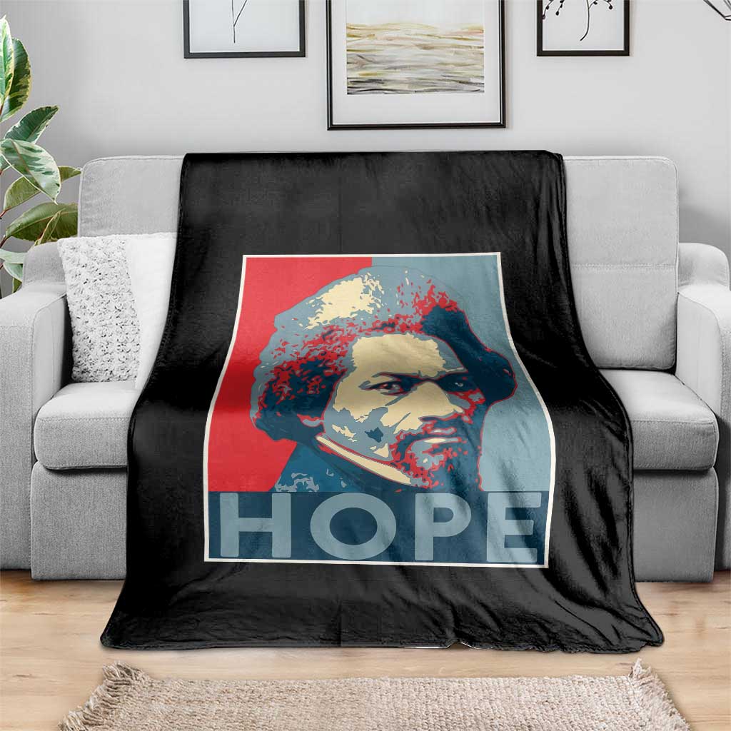 Frederick Douglass Hope Poster Throw Blanket African American Heritage - Wonder Print Shop