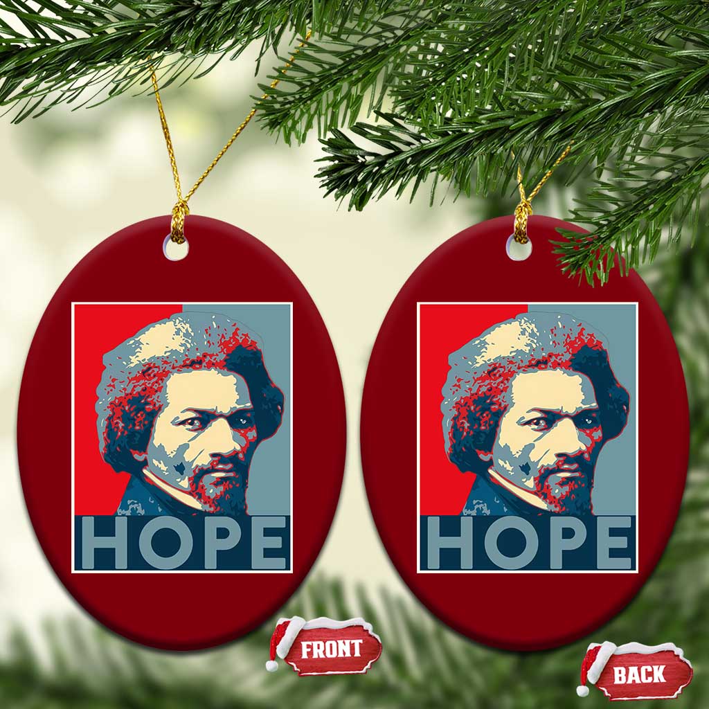 Frederick Douglass Hope Poster Ceramic Ornament African American Heritage - Wonder Print Shop