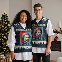 Frederick Douglass Hope Poster V-Neck Knit Sweater Vest African American Heritage - Wonder Print Shop