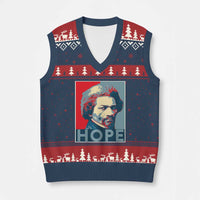 Frederick Douglass Hope Poster V-Neck Knit Sweater Vest African American Heritage - Wonder Print Shop