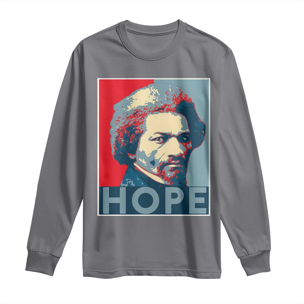 Frederick Douglass Hope Poster Long Sleeve Shirt African American Heritage - Wonder Print Shop