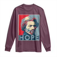Frederick Douglass Hope Poster Long Sleeve Shirt African American Heritage - Wonder Print Shop