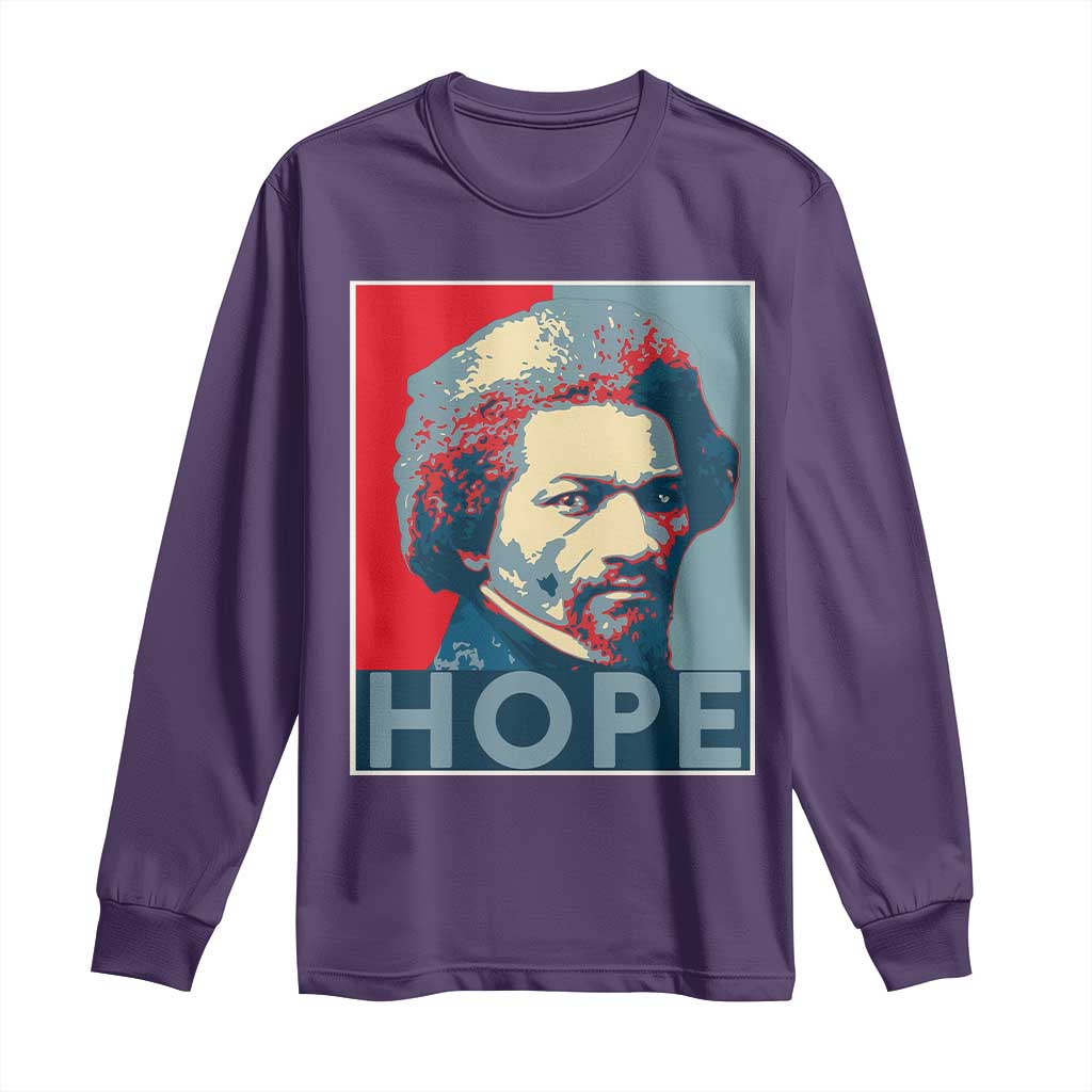 Frederick Douglass Hope Poster Long Sleeve Shirt African American Heritage - Wonder Print Shop