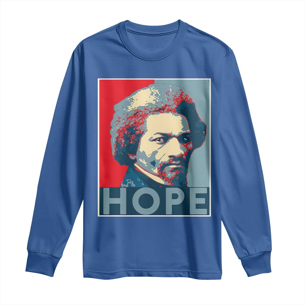 Frederick Douglass Hope Poster Long Sleeve Shirt African American Heritage - Wonder Print Shop