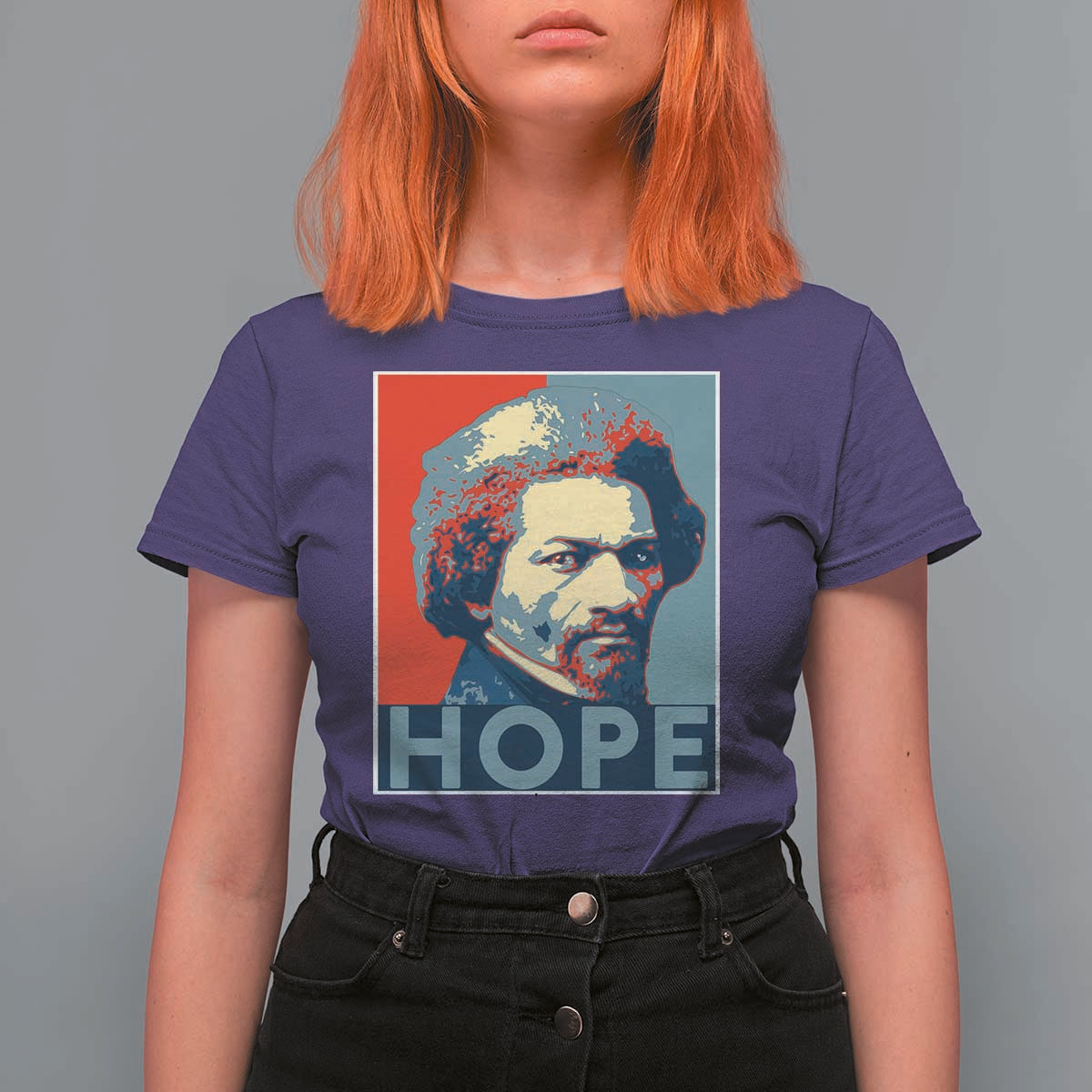 Frederick Douglass Hope Poster T Shirt For Women African American Heritage - Wonder Print Shop