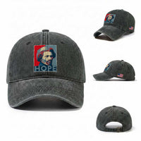 Frederick Douglass Hope Poster Washed Cotton Baseball Cap African American Heritage