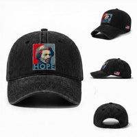 Frederick Douglass Hope Poster Washed Cotton Baseball Cap African American Heritage