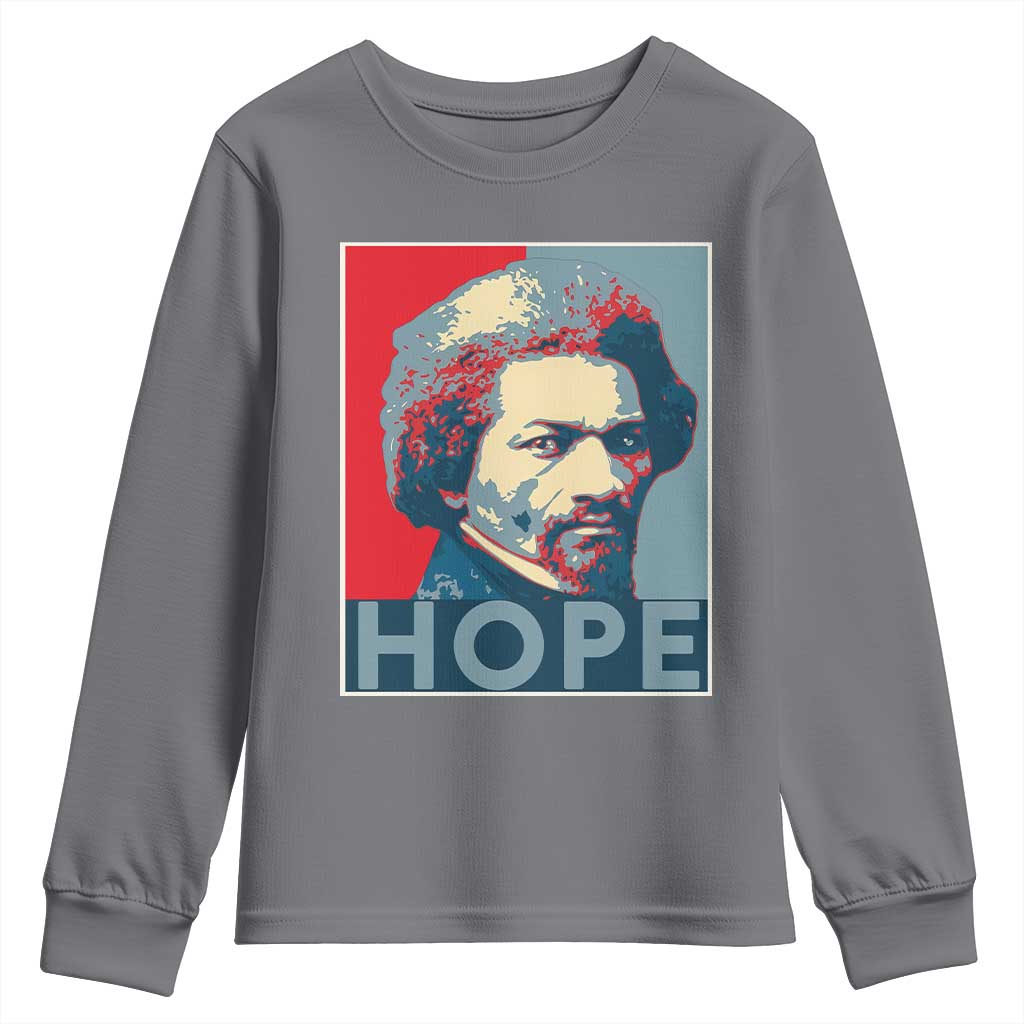 Frederick Douglass Hope Poster Youth Sweatshirt African American Heritage - Wonder Print Shop