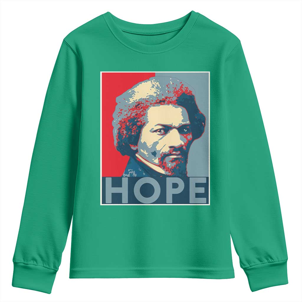 Frederick Douglass Hope Poster Youth Sweatshirt African American Heritage - Wonder Print Shop