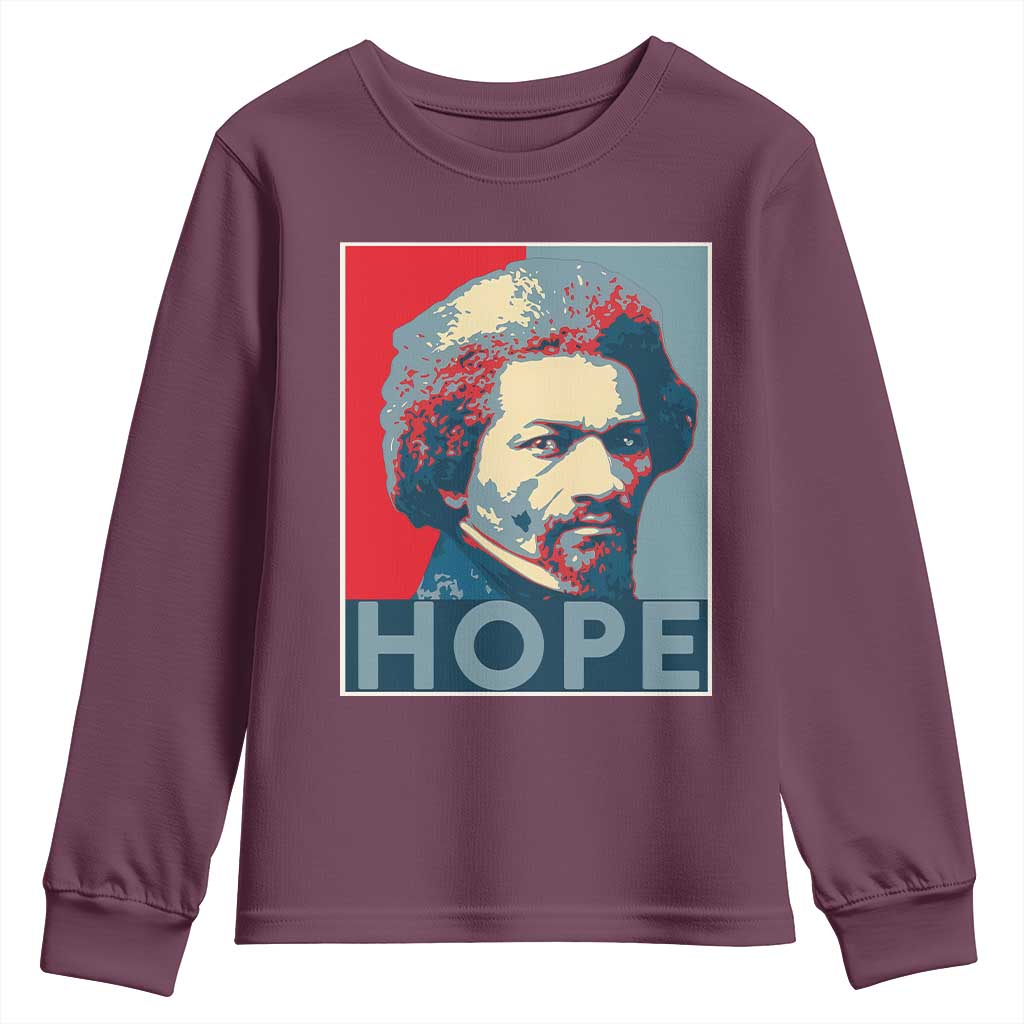 Frederick Douglass Hope Poster Youth Sweatshirt African American Heritage - Wonder Print Shop