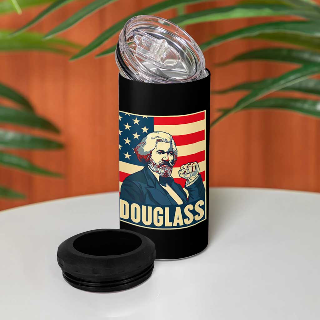 Frederick Douglass American Hero 4 in 1 Can Cooler Tumbler Black History Month Gift - Wonder Print Shop