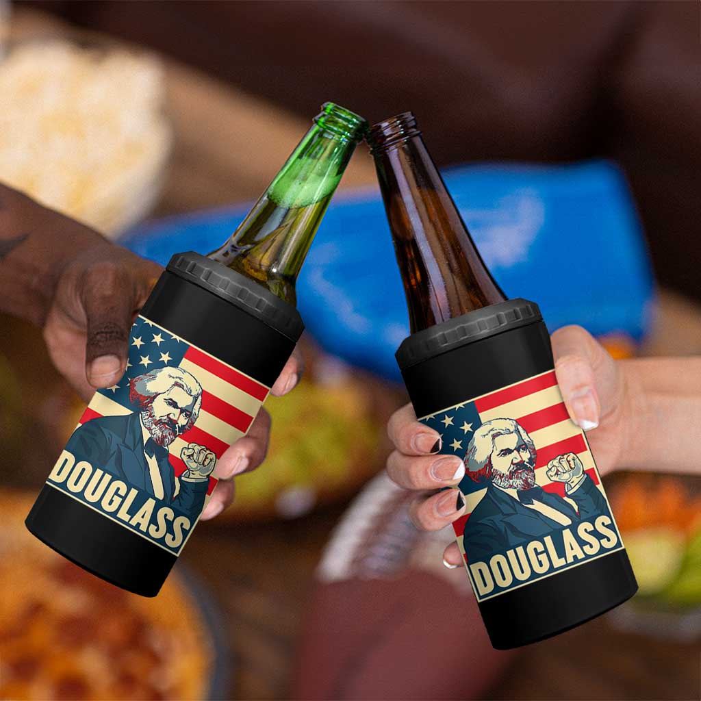 Frederick Douglass American Hero 4 in 1 Can Cooler Tumbler Black History Month Gift - Wonder Print Shop