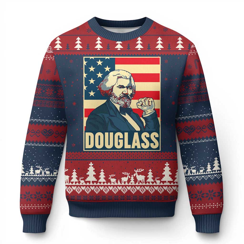 Frederick Douglass American Hero Ugly Christmas Sweater Black History Month Gift - Wonder Print Shop