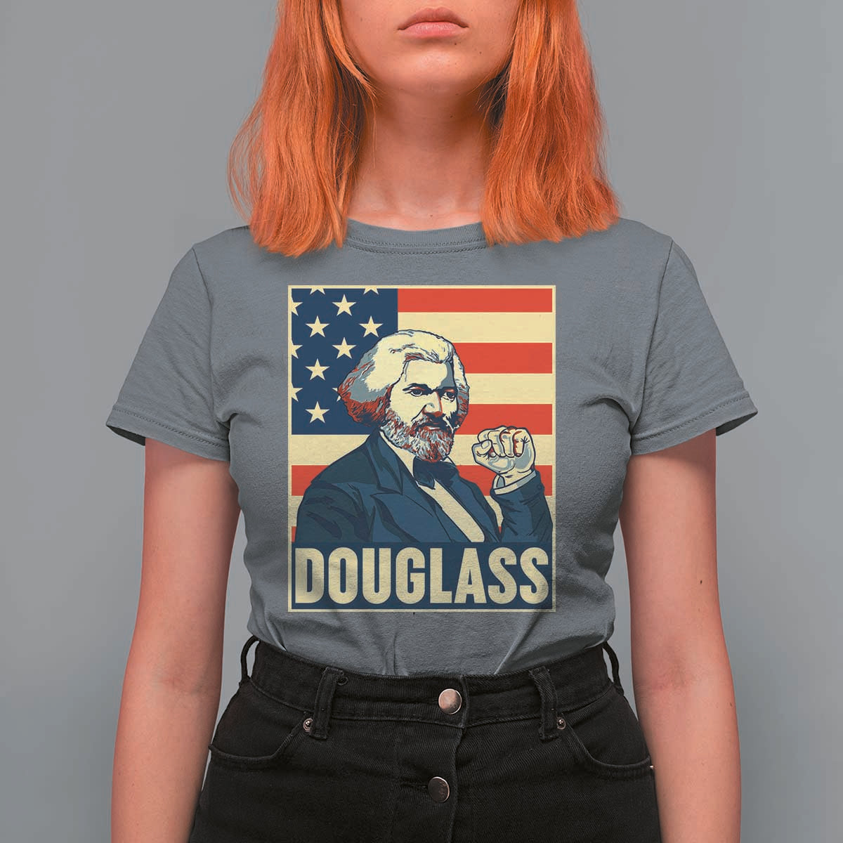 Frederick Douglass American Hero T Shirt For Women Black History Month Gift - Wonder Print Shop
