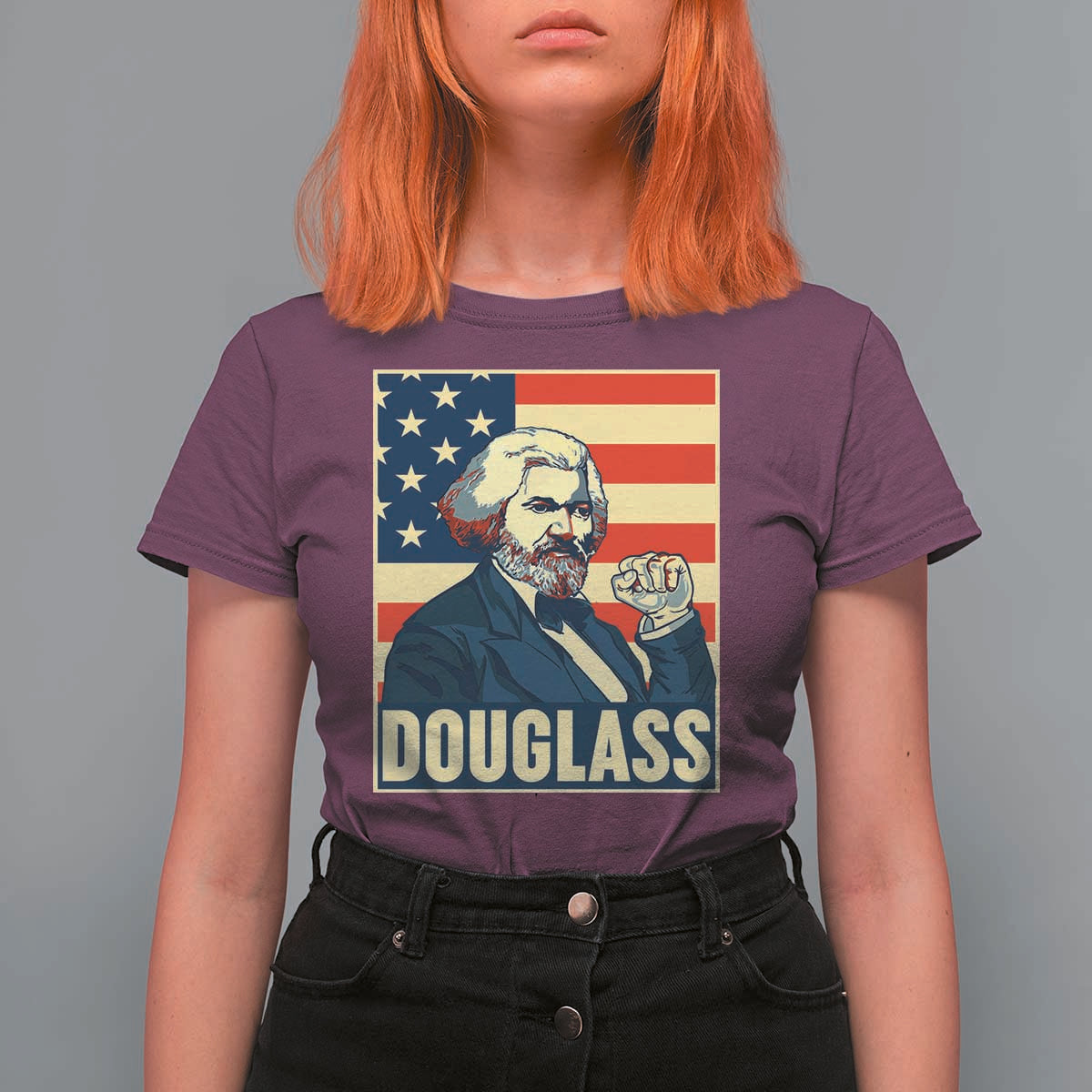 Frederick Douglass American Hero T Shirt For Women Black History Month Gift - Wonder Print Shop
