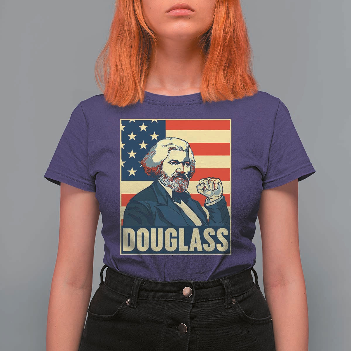 Frederick Douglass American Hero T Shirt For Women Black History Month Gift - Wonder Print Shop