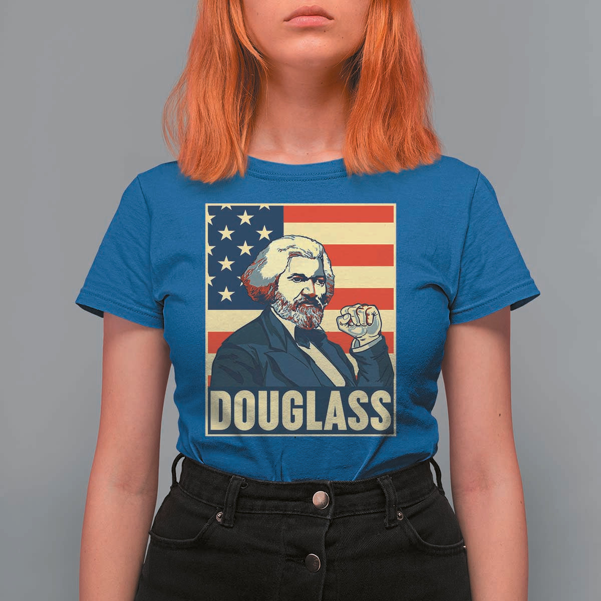 Frederick Douglass American Hero T Shirt For Women Black History Month Gift - Wonder Print Shop