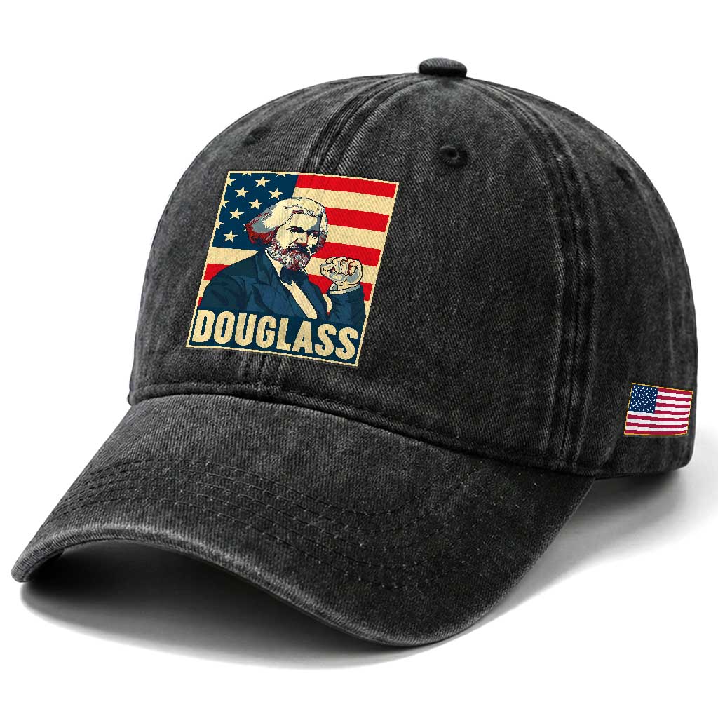 Frederick Douglass American Hero Washed Cotton Baseball Cap Black History Month Gift