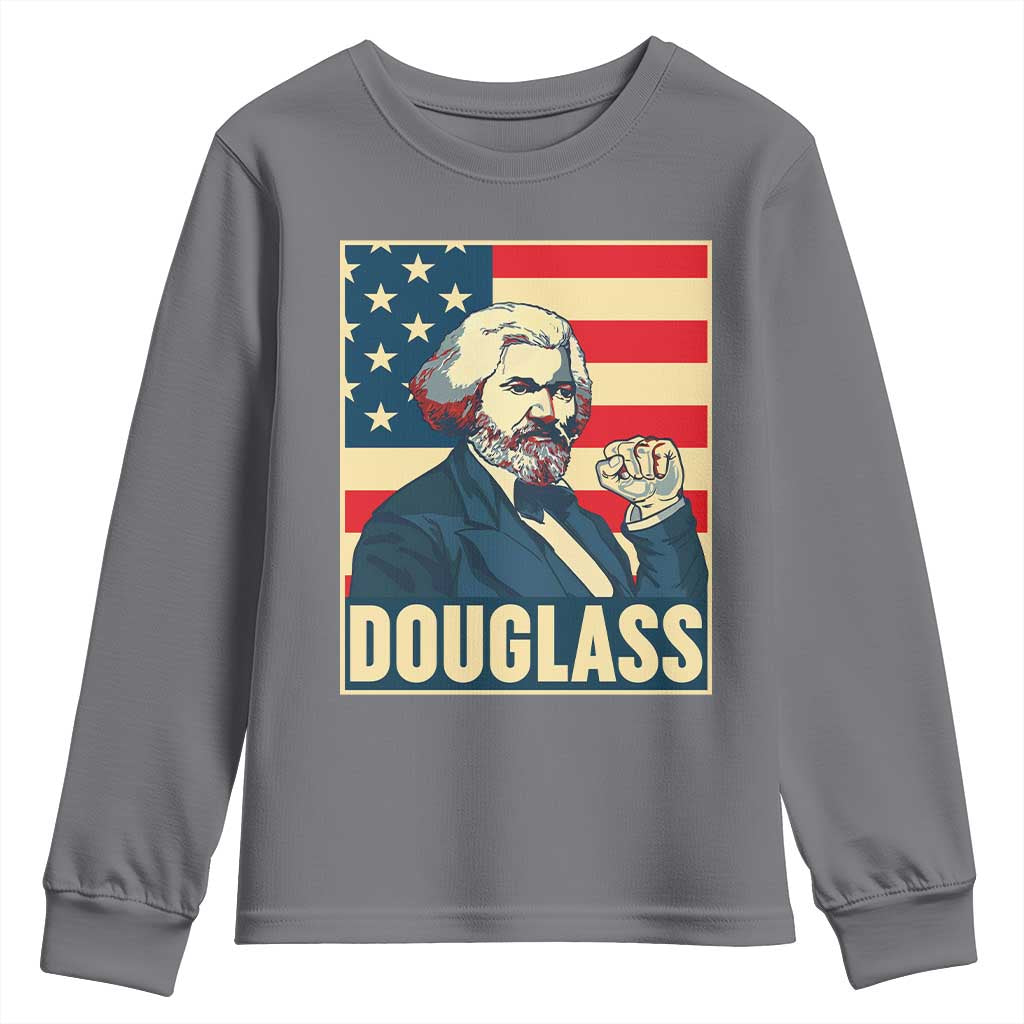 Frederick Douglass American Hero Youth Sweatshirt Black History Month Gift - Wonder Print Shop