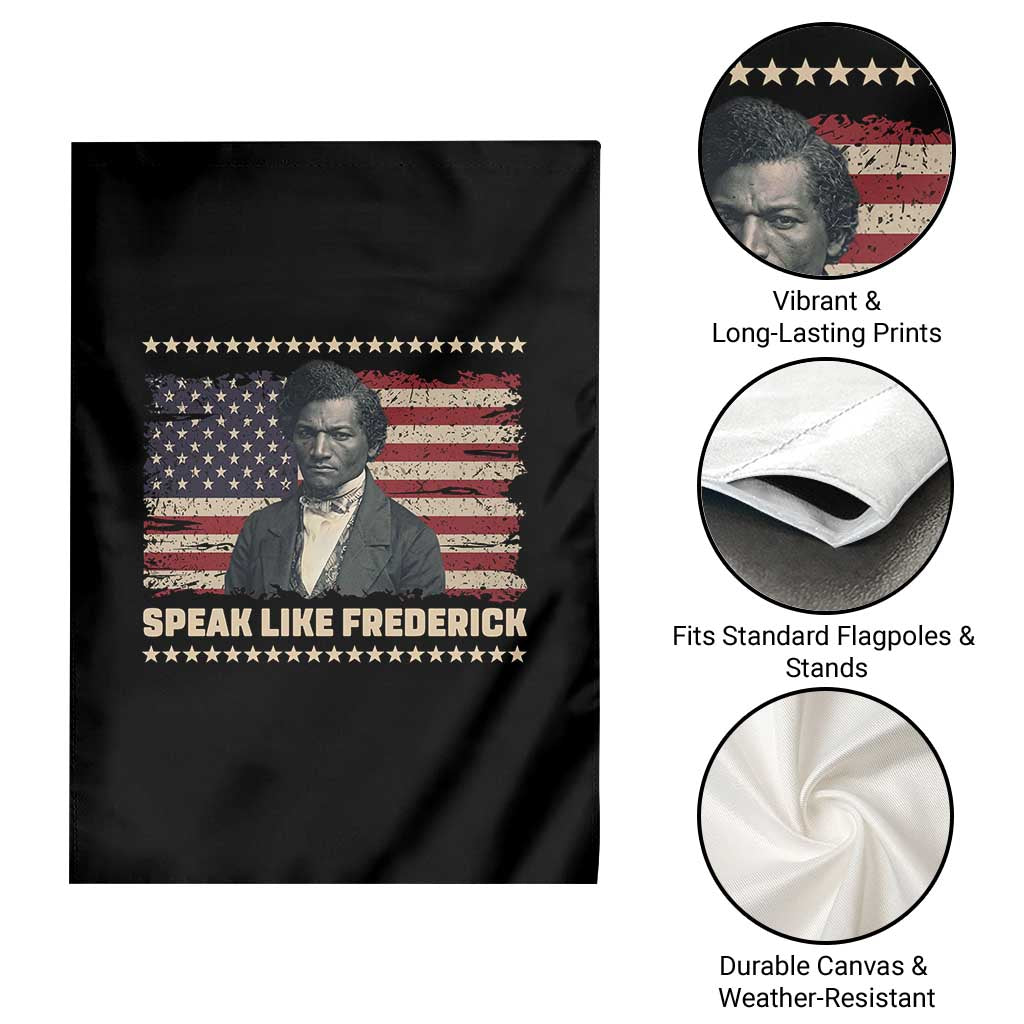 Speak Like Frederick Garden Flag Black History Month Gift - Wonder Print Shop