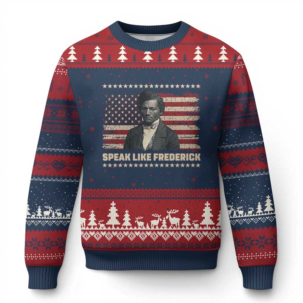 Speak Like Frederick Ugly Christmas Sweater Black History Month Gift - Wonder Print Shop