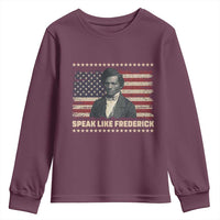 Speak Like Frederick Youth Sweatshirt Black History Month Gift - Wonder Print Shop