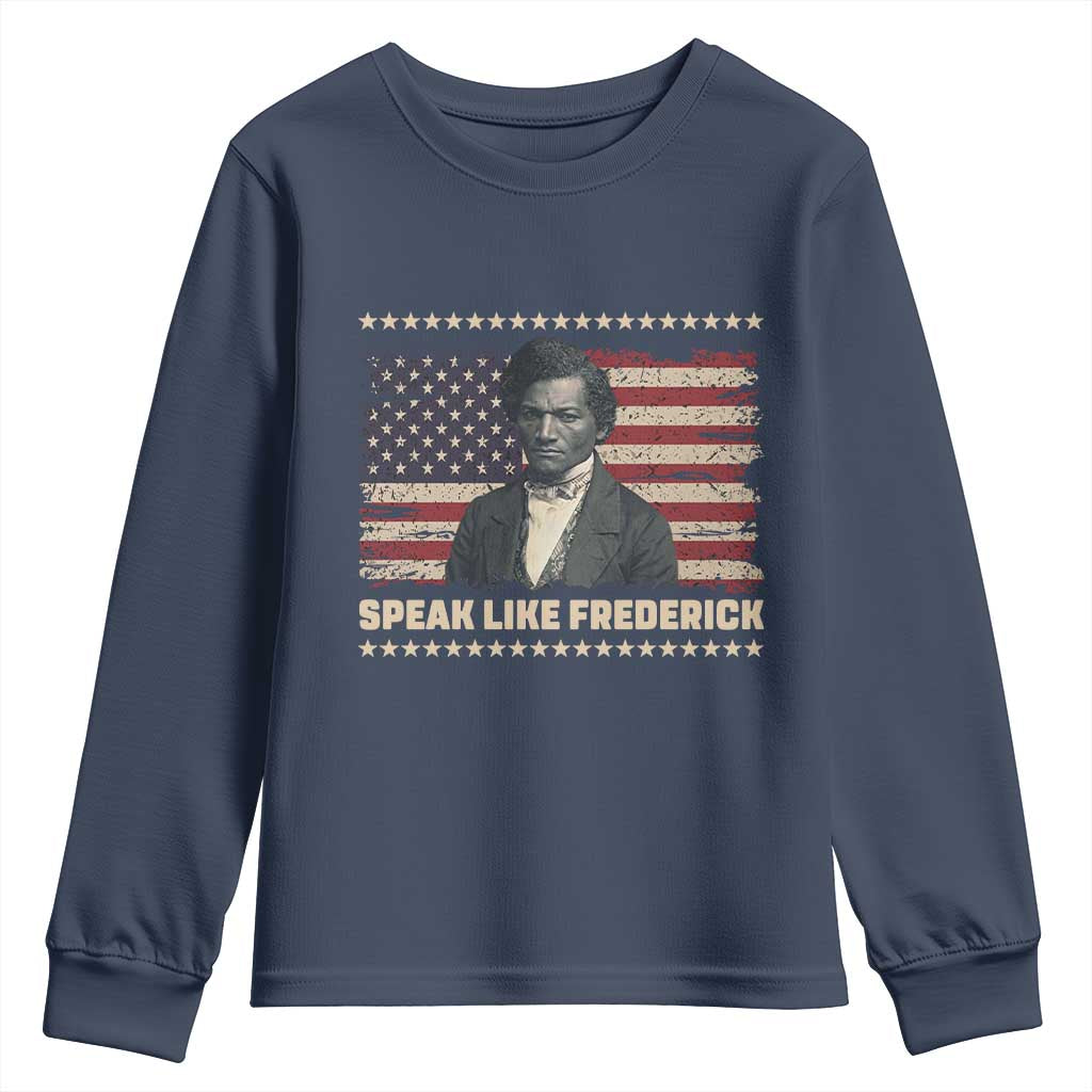 Speak Like Frederick Youth Sweatshirt Black History Month Gift - Wonder Print Shop