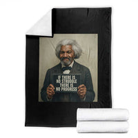 Frederick Douglass Quote Throw Blanket If There Is No Struggle There Is No Progress - Wonder Print Shop
