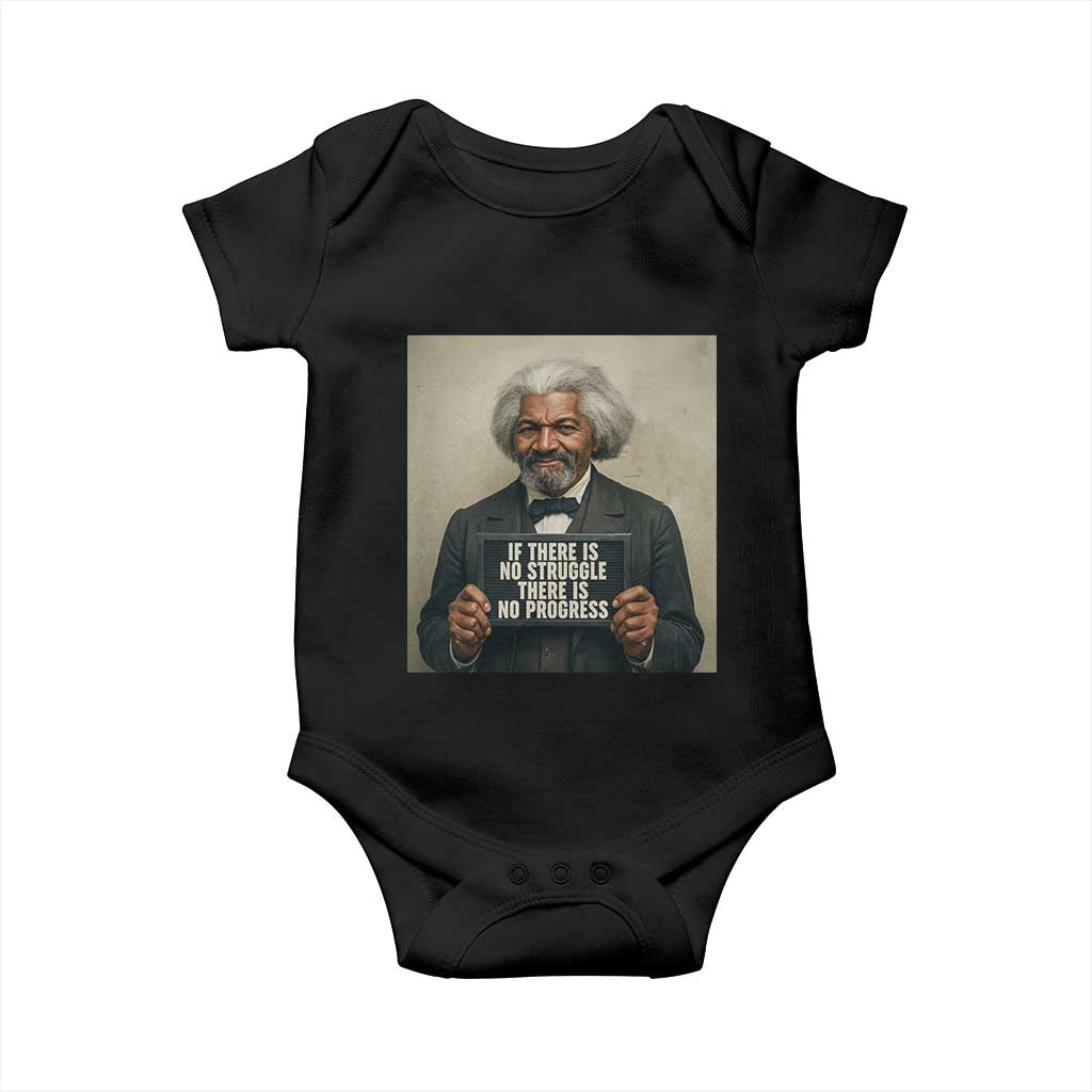 Frederick Douglass Quote Baby Onesie If There Is No Struggle There Is No Progress - Wonder Print Shop