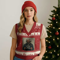 Frederick Douglass Quote V-Neck Knit Sweater Vest If There Is No Struggle There Is No Progress - Wonder Print Shop