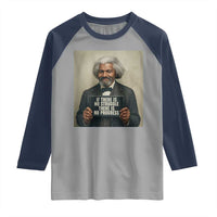 Frederick Douglass Quote Raglan Shirt If There Is No Struggle There Is No Progress - Wonder Print Shop