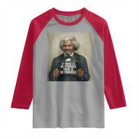 Frederick Douglass Quote Raglan Shirt If There Is No Struggle There Is No Progress - Wonder Print Shop